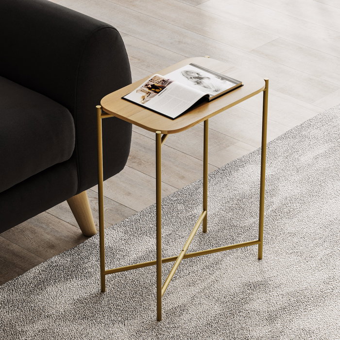Hanah Home Mesa de Centro Shb-003-A Dorado y Natural Hanah Home Mesa de Centro Shb-003-A Dorado y Natural